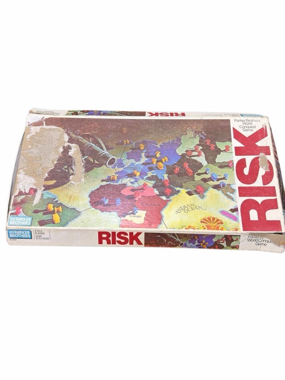 Used Parker Brothers Risk Board Game World Conquest 1975, 1980 - Good Condition